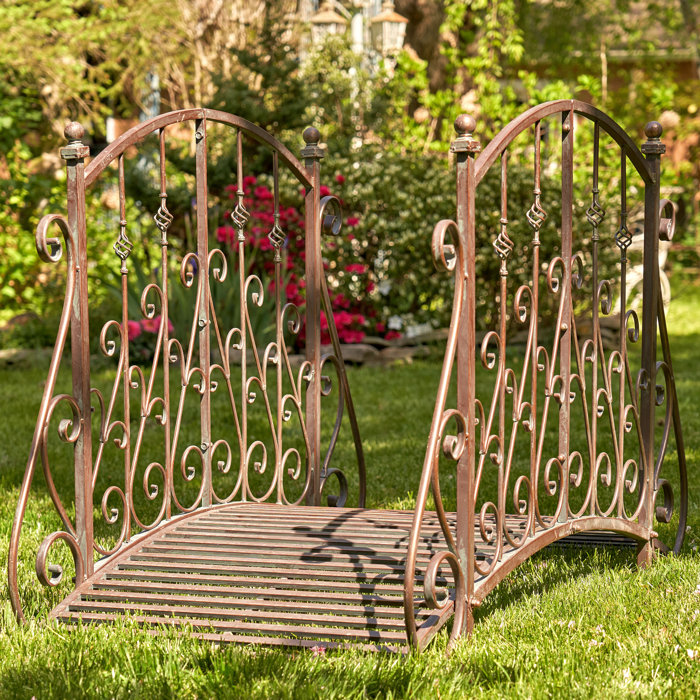 ZaerLtdInternational Iron Garden Bridge "Paris 1968" In Antique White & Reviews Wayfair.ca